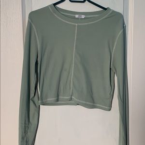 Green crop top